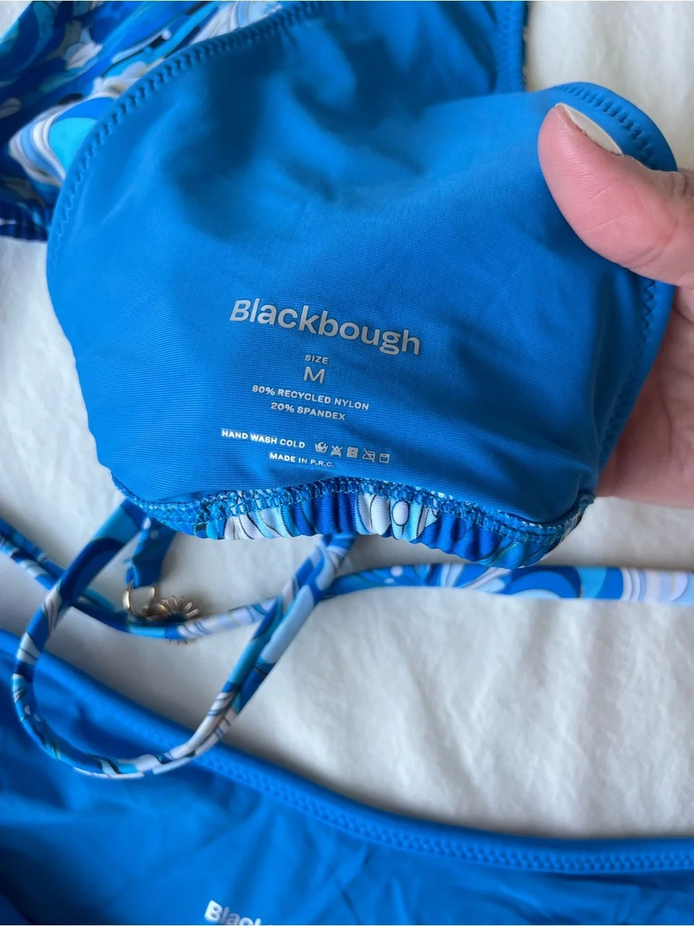 NWOT Blackbough Blue Swirl Two-Piece Halter Bikini
